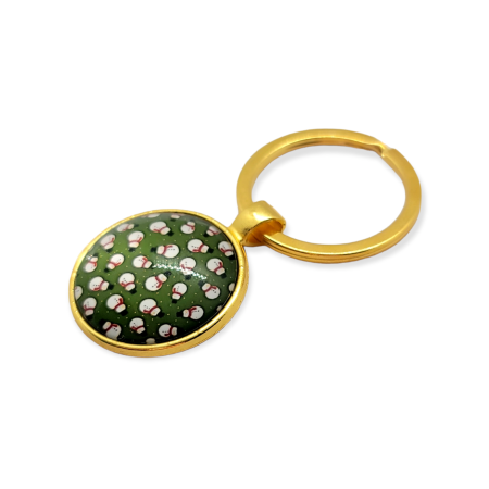 KEYCHAIN GREEN SNOWMAN